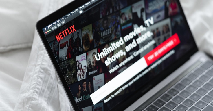 Watching Netflix on laptop