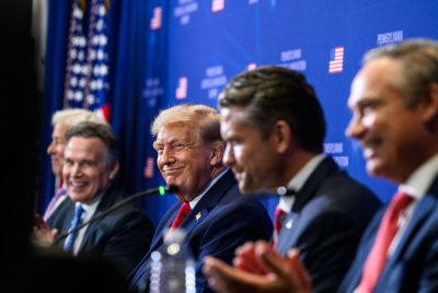 Donald Trump at a Pennsylvania Defense Conference