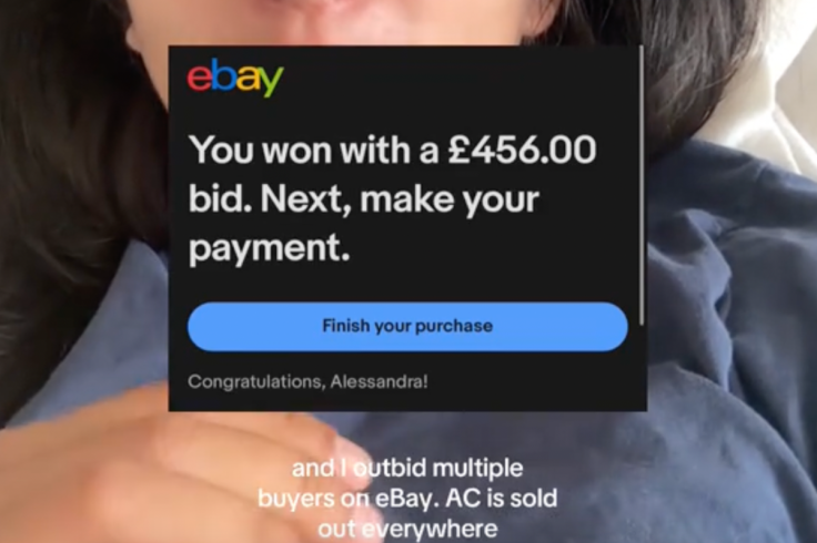 Screenshot of eBay bid for a broken AC unit