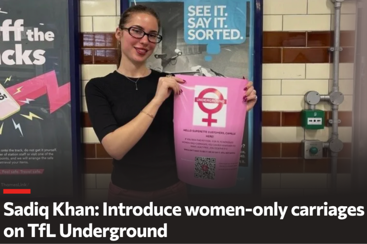 Camille, 21, and her Change.org petition clamoring for women-only carriages