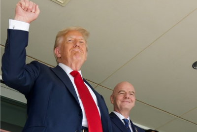 Trump and Gianni Infantino