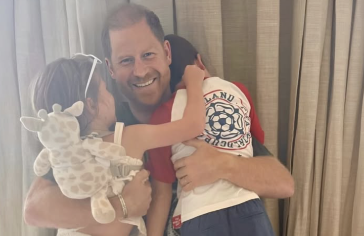 Prince Harry with his children