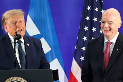 Donald Trump and Gianni Infantino