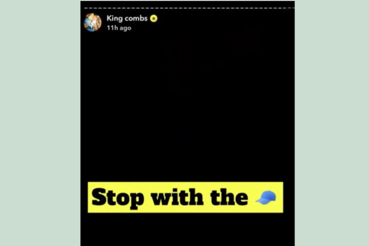 Christian 'King' Comb's Snapchat Post