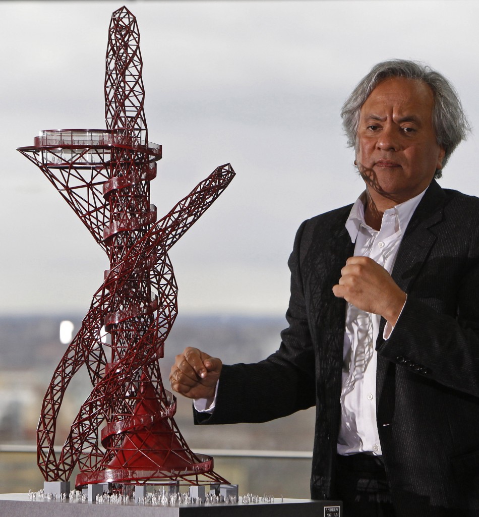 British artist Anish Kapoor unveils a scale model of his design, the quotArcelorMittal Orbitquot, which is due to be installed in the Olympic Park as part of Londons 2012 Olympic Games, in London.
