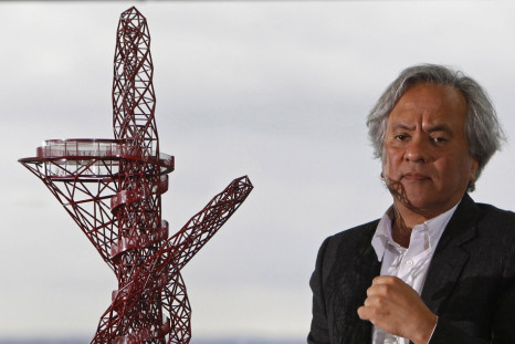 British artist Anish Kapoor unveils a scale model of his design, the "ArcelorMittal Orbit", which is due to be installed in the Olympic Park as part of London's 2012 Olympic Games, in London.