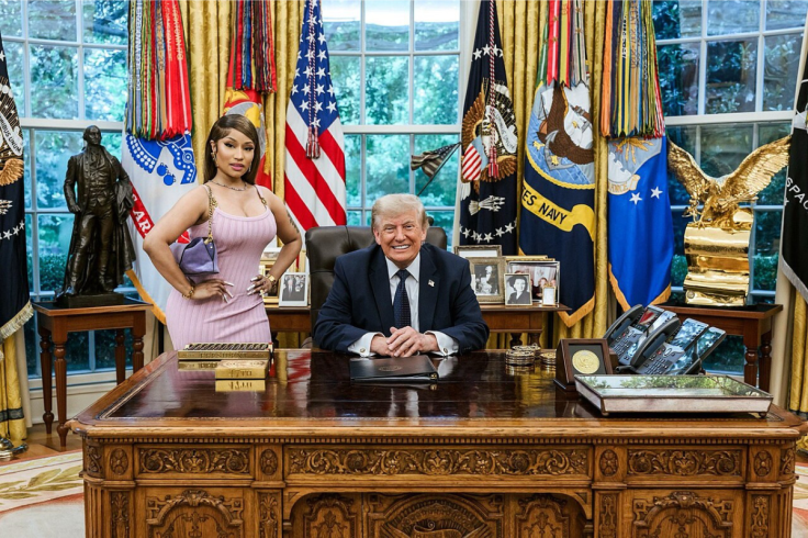 Donald Trump and Nicki Minaj at the Oval Office