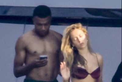 Kylian Mbappe and his girlfriend