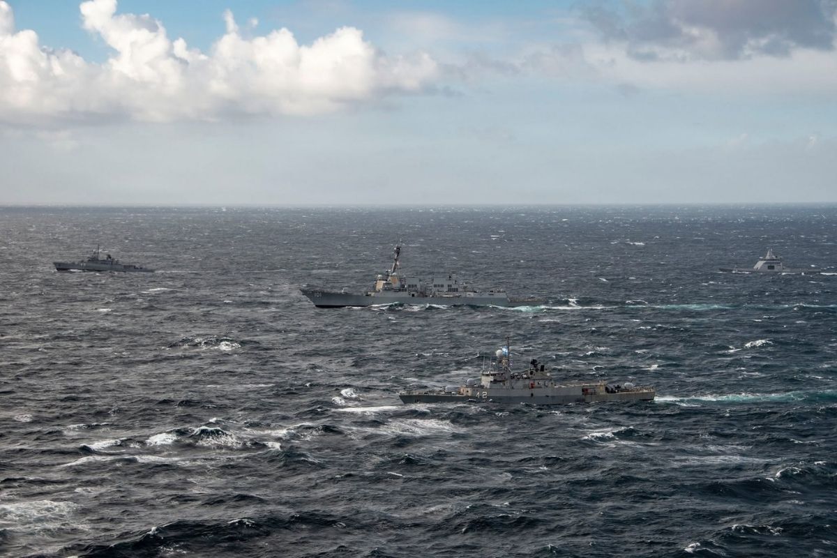 US Navy fleet during a bilateral maritime engagement with Argentina
