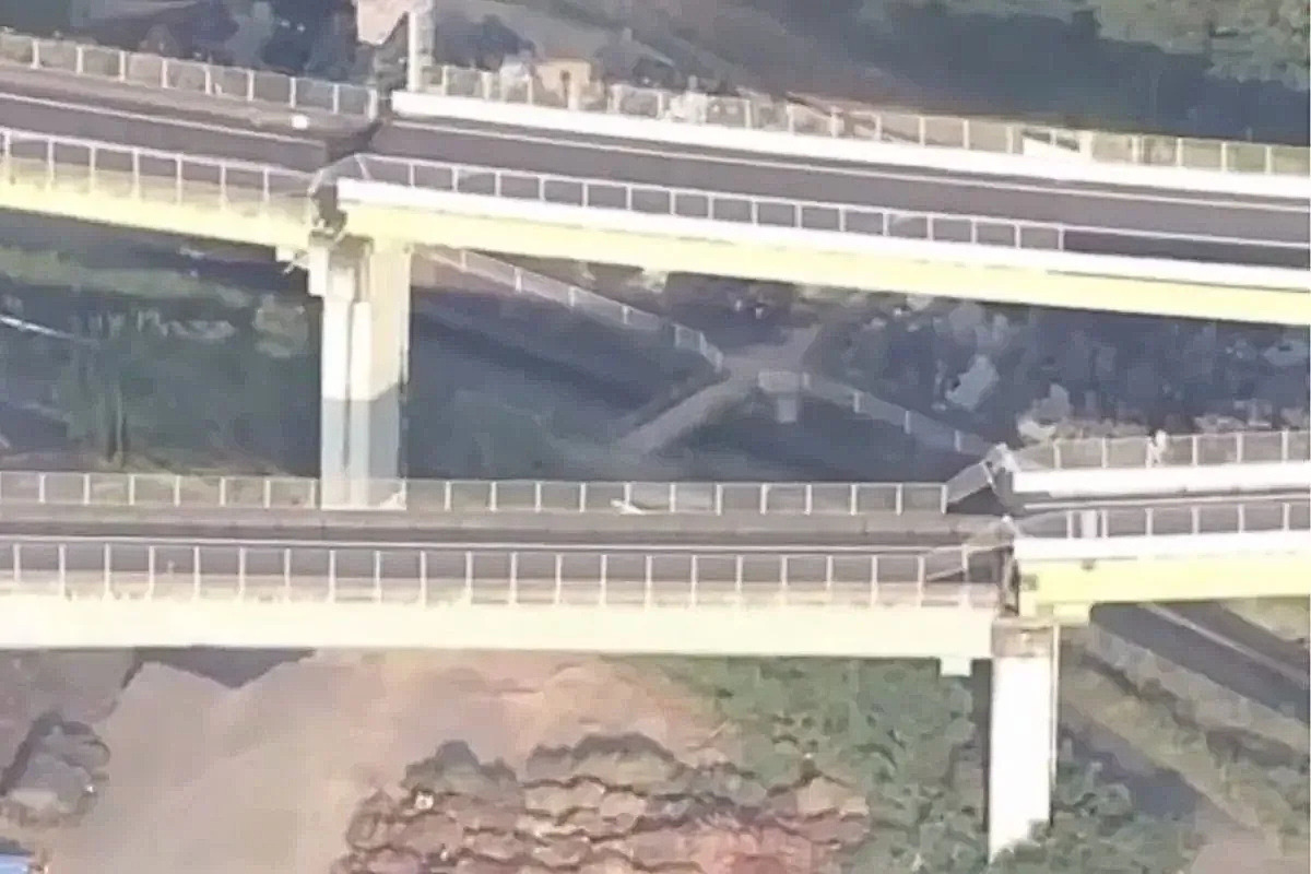 Bridge destroyed in Japan quake that hit on 28 July
