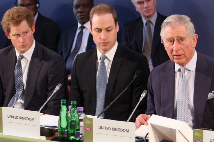 Prince Harry, Prince William and King Charles