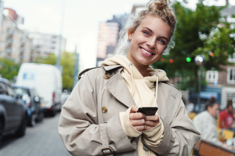 Smiling happy woman
