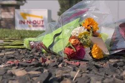 Flowers at a Site for Mass Shooting