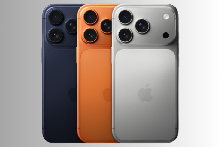 iPhone 17 Pro handsets in different colors