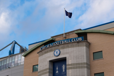 Chelsea Football Club stadium exterior ahead of Juventus pre-season match