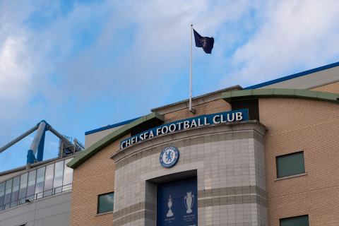 Chelsea Football Club stadium exterior ahead of Juventus pre-season match
