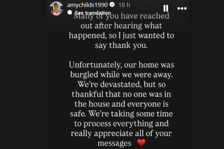 Amy Childs Instagram Story