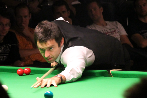 Ronnie O'Sullivan competes at the China Open during his snooker
