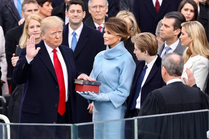 Donald Trump During His Swearing In Ceremony