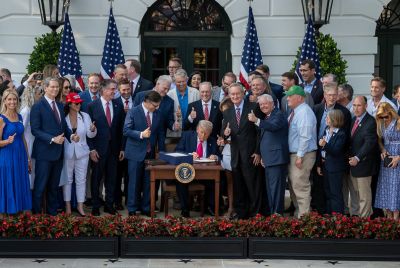 Donald Trump signing the One Big Beautiful Bill