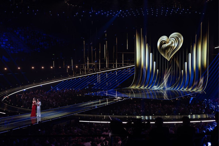 Overhead view of the stage for Eurovision 2026