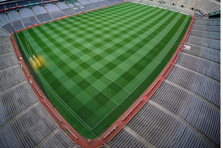 Croke Park football pitch ahead of Man United vs Leeds