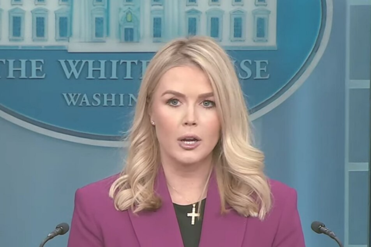 Karoline Leavitt speaks at the White House press briefing