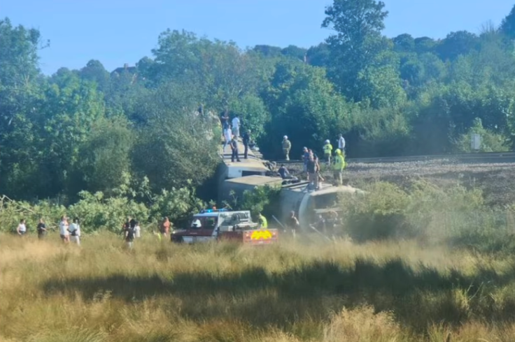 Train derailment in East Sussex