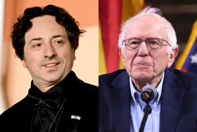 Sergey Brin Bernie Sanders