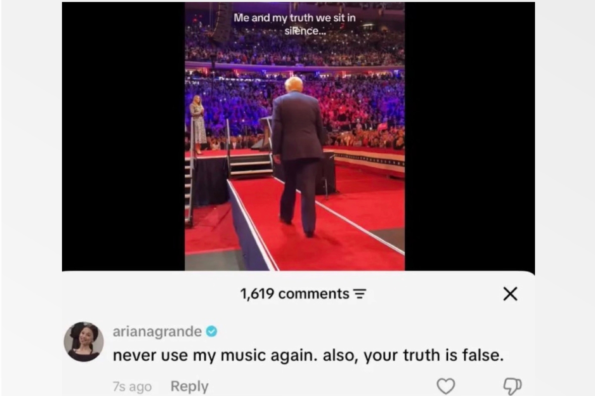 Ariana Grande Tells Trump 'Never Use My Music Again' After Anti-Trans TikTok