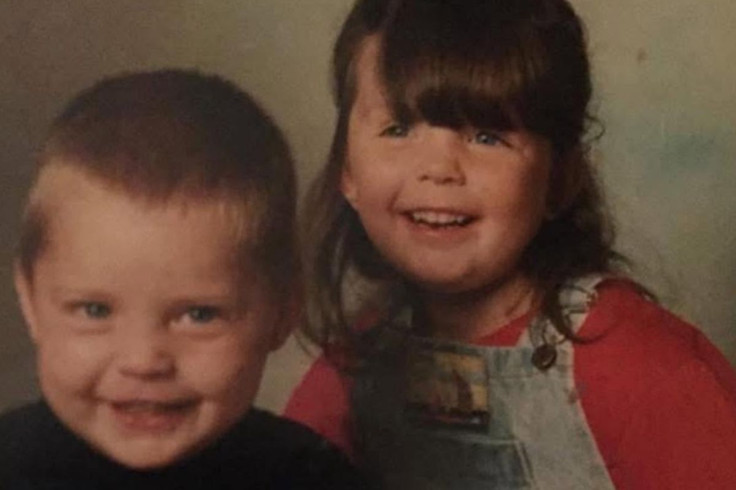 Kelly Higgins childhood picture with her brother