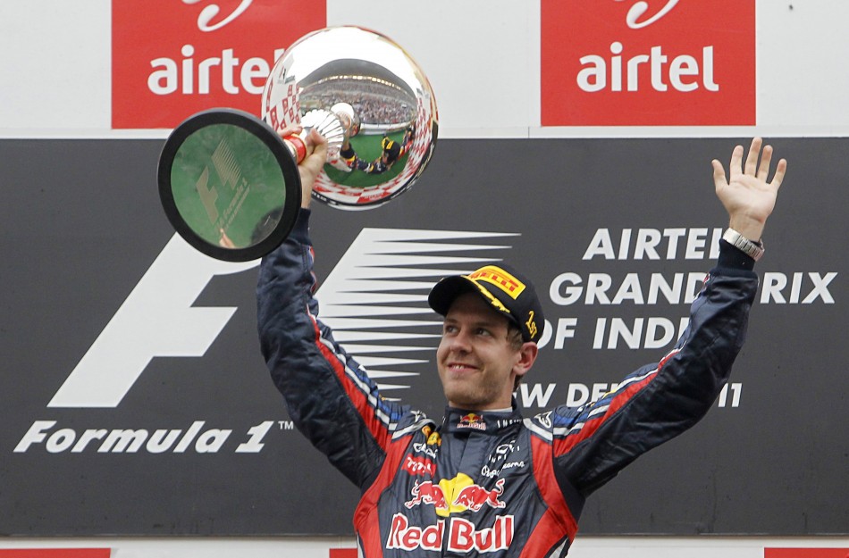 F1s Sebastian Vettel Celebrates Historic Win in India