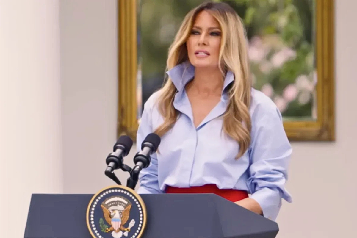 Melania Trump at 'Fostering the Future' event on 20August2026