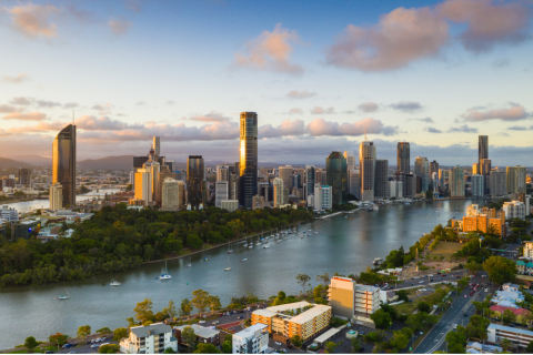 Brisbane and the Brisbane River, Queensland, Australia