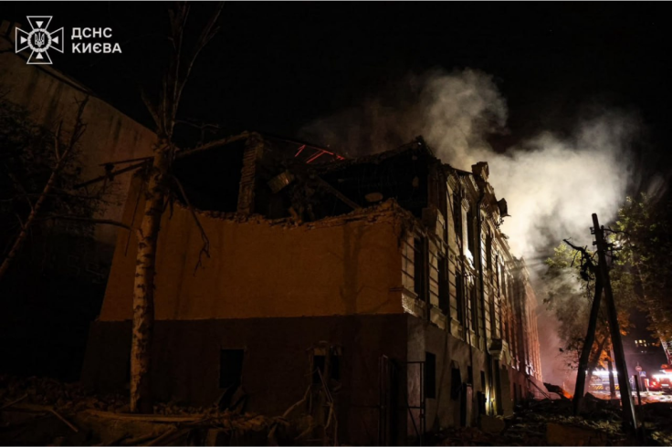 Russian Strike Damage in Kyiv Before School Term