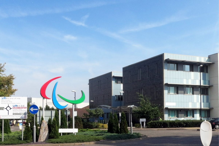 Facade of Stoke Mandeville Hospital in the UK