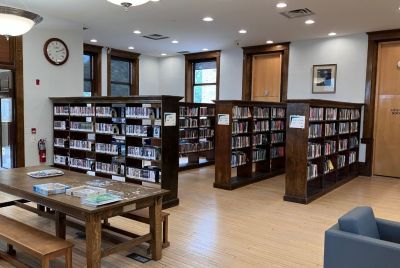Inside a public library