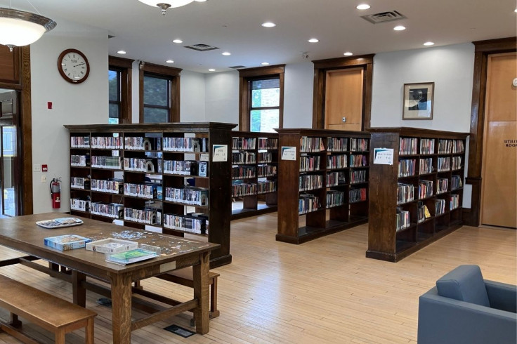 Inside a public library
