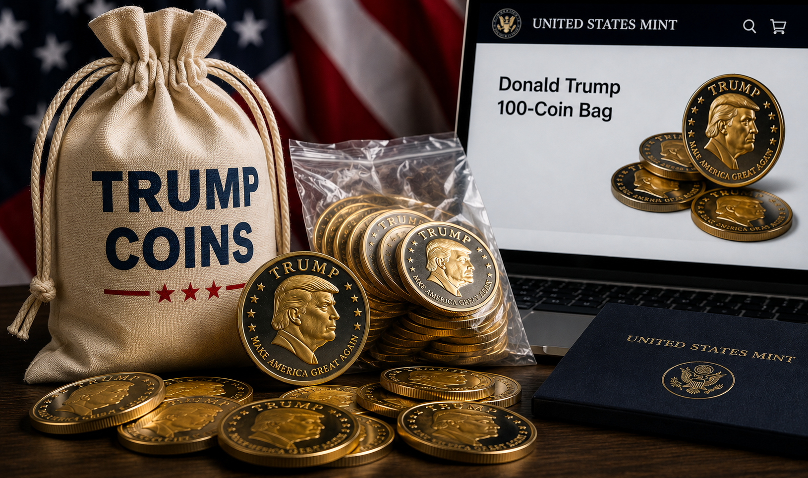 Anything Trump Is a Scam: US Mint Slammed for Selling 100-Coin Bag of ...