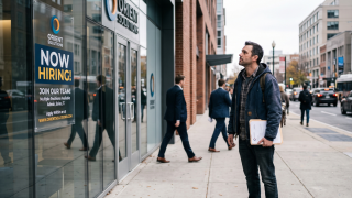 A man looking for a job