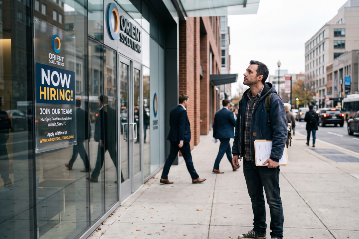 A man looking for a job