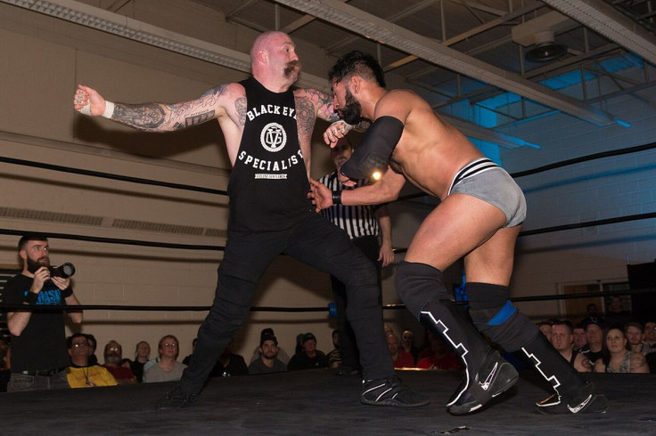 Andy Williams Shown During a Wrestling Match