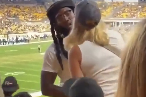 A fight between a Black man and a white woman