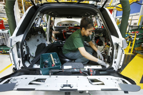 Jaguar Land Rover worker at Solihull factory