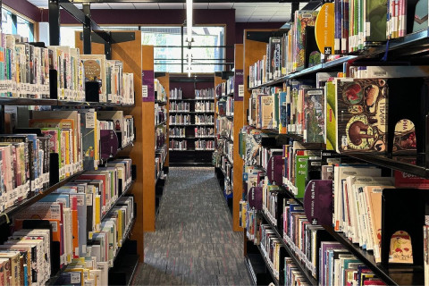 books in a library