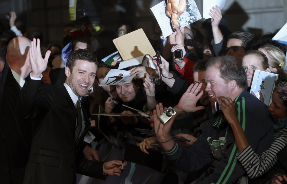 Justin Timberlake signs autographs at the British premiere of the film quotIn Timequot at the Curzon Mayfair cinema in London October 31, 2011