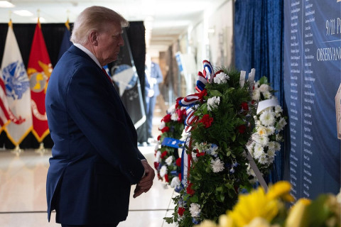 Donald Trump at the Pentagon During the 9/11 Remebrance Event