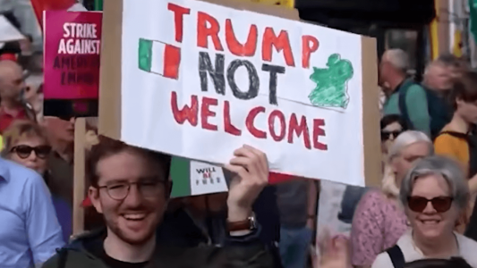 Dublin Protesters Taunt Donald Trump