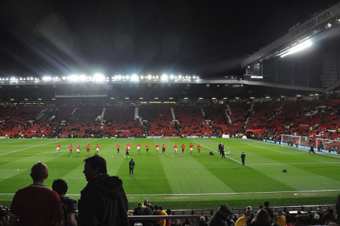 Practice session in Old Trafford