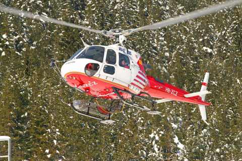 Eurocopter AS350 Helicopter in Flight